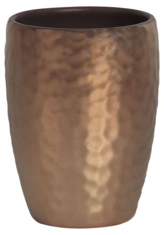 Стакан Spirella Darwin Hammered, керамика, медный, 7.5х7.5х10.5 см