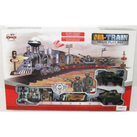 Игровой набор MA-Train «Железная дорога с военной техникой»