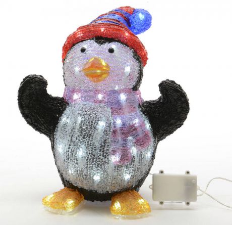 Светящаяся акриловая фигура KAEMINGK «Пингвин», 20ламп, холодный белый, 25см