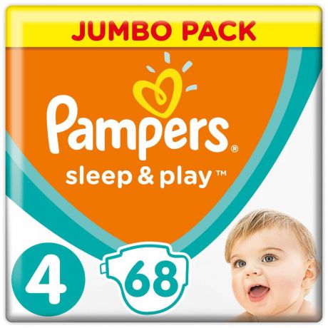 Подгузники Pampers Sleep&Play 4 (8-14 кг) 68 шт