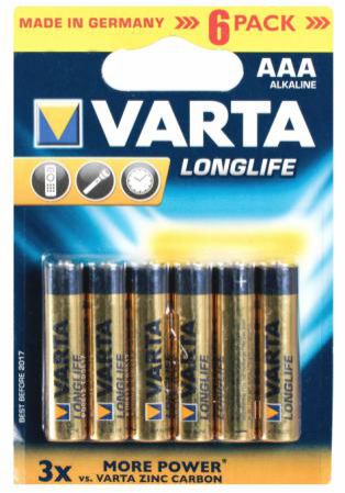 Батарейки Varta Longlife AAA 6 шт
