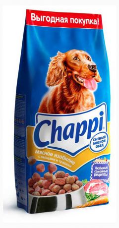 Корм для собак Chappi, мясное изобилие, 15 кг