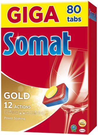 Таблетки для посудомоечной машины «Gold Tabs» Somat, 80 шт