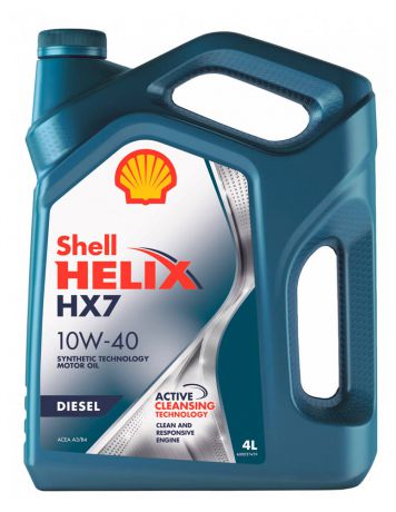Масло моторное Shell Helix Diesel HX7 10W-40, 4 л