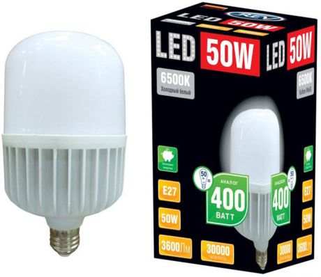 Лампа светодиодная LED T125, 50Вт, 6500К REV