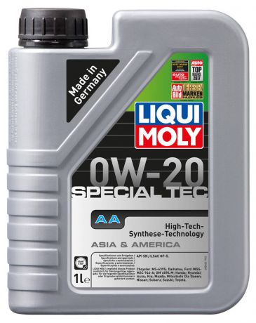 Масло моторное НС-синтетическое Special Tec AA 0W-20, LIQUI MOLY, 1 л