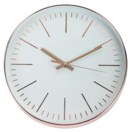 Часы настенные, розовый металлик, 30.5 см