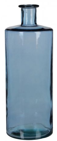 Ваза-бутылка Guan, голубая, 15х40 см