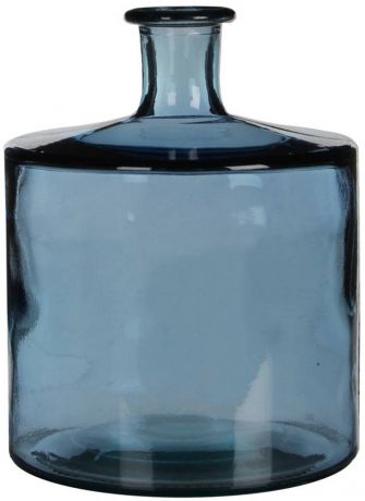 Ваза-бутылка Guan, голубая, 21х26 см