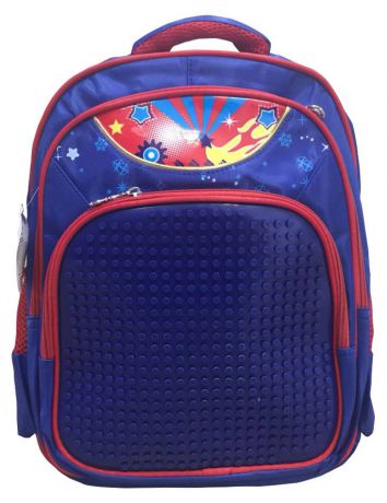 Рюкзак для мальчиков MAZARI MOSAIC, 38х29.5х16см, сине-красный