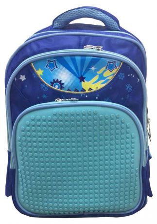 Рюкзак для мальчиков MAZARI MOSAIC, 38х29.5х16см, сине-голубой
