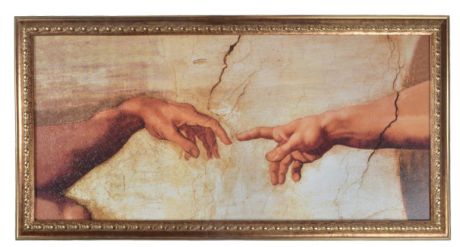 Картина «Микеланджело. Сотворение Адама», 33х70 см