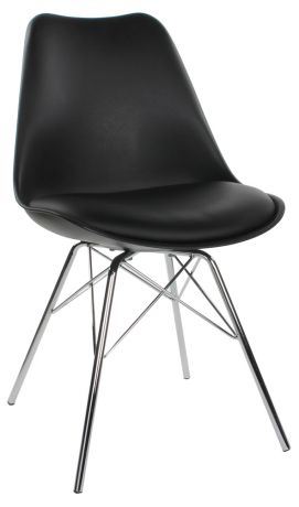 Кресло на металлокаркасе, 55х48х85,5 см, черное
