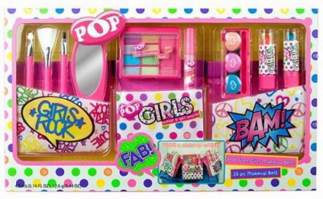 Игровой набор детской декоративной косметики Markwins Pop с поясом визажиста 9 предметов 36010