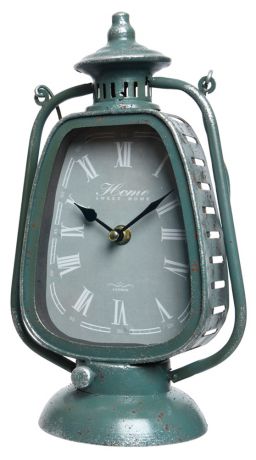 Часы настольные Decoris «Фонарь», металл, зеленые