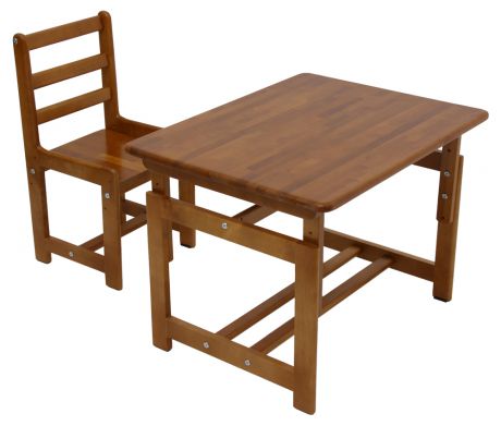 Комплект растущей детской мебели «Растем вместе», стол+стул, орех