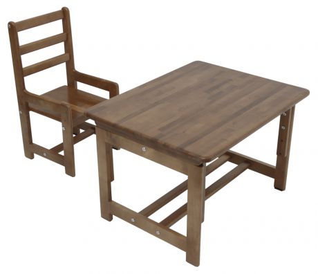 Комплект растущей детской мебели «Растем вместе», стол+стул, дуб
