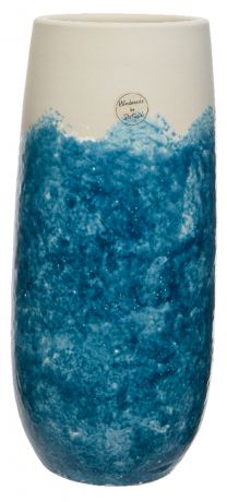 Ваза декоративная Decoris керамическая, синяя, 18х40 см