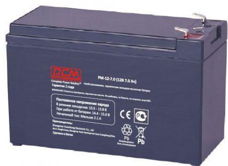 Батарея Powercom PM-12-7.0 12Вт 7.2Ач