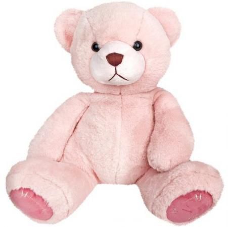 Мягкая игрушка медведь Fluffy Family Мишка Зефирчик 27 см розовый искусственный мех трикотаж пластмасса