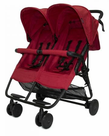 Прогулочная коляска для двоих детей Cozy Smart (red melange)