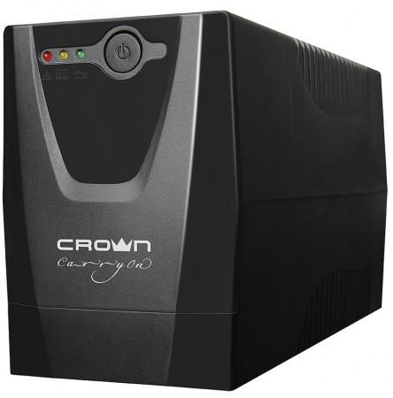 UPS CROWN 500VA / 240W, plastic, 1x12V / 4,5AH, sockets 1 * EURO + 1 * IEC, transformer AVR 220/230 / 240V + -25%, USB port, 1.2m cable, protection: batteries, from overload, from Short-circuit, input voltage filtering