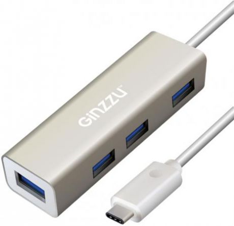 Концентратор USB Type-C GINZZU GR-518UB USB 1.1 USB 2.0 USB 1.0 серый