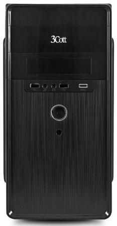 Корпус 3Cott 3C-MATX-S301, Black, mATX, блок питания 450 Вт, выходы USB 2.0x2, Audio+Mic, материал шасси SPCC толщиной 0.5mm