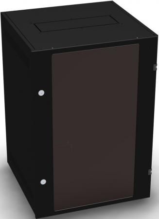 Шкаф 19" напольный 24U 600x800, дверь со стеклом, чёрный, 4ч, NT BASIC MG24-68 B