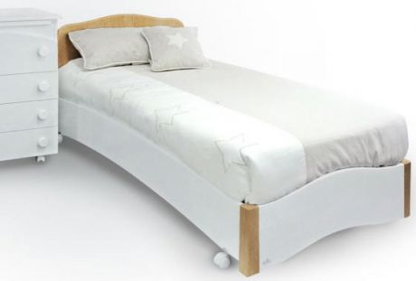 Кровать подростковая Fiorellino Pompy (white/nature)