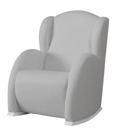 Кресло-качалка с Relax-системой Micuna Wing/Flor White Кожаная обивка(Цвет обивки: Leatherette Grey)