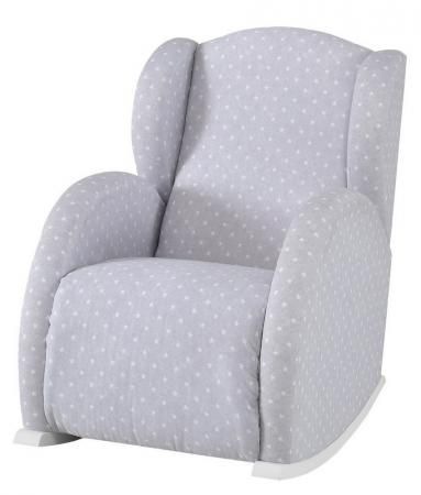 Кресло-качалка Micuna Mini Wing/Flor(Цвет полозьев: White Цвет обивки: Galaxy Grey)