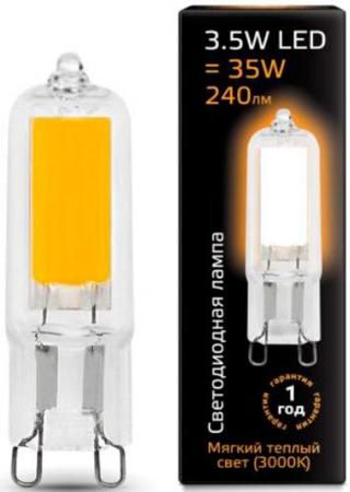 Лампа светодиодная G9 3.5W 3000K колба прозрачная 107809103