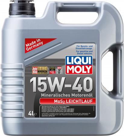 Минеральное моторное масло LiquiMoly MoS2 Leichtlauf 15W40 4 л 1949