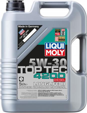 НС-синтетическое моторное масло LiquiMoly Top Tec 4200 Diesel 5W30 5 л 2376
