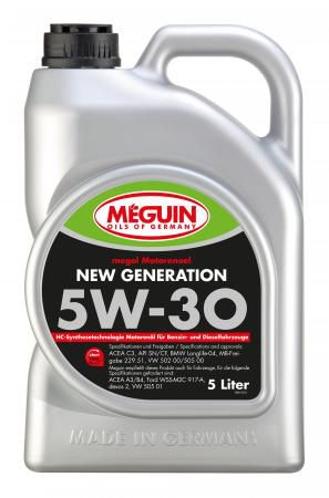 НС-синтетическое моторное масло Meguin Motorenoel New Generation 5W30 5 л 6513