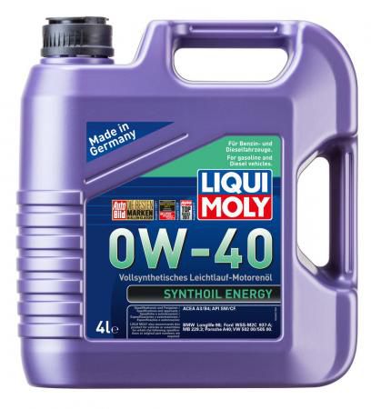 Cинтетическое моторное масло LiquiMoly Synthoil Energy 0W40 4 л 7536