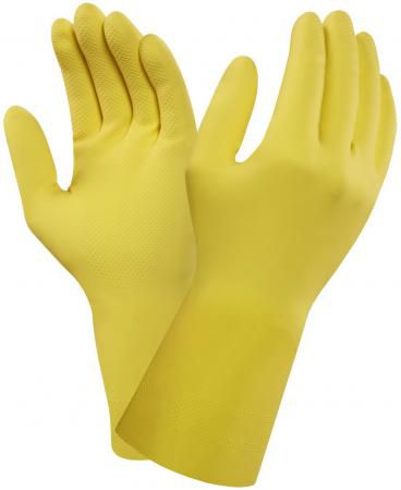 Перчатки хозяйственные VILEDA КОНТРАКТ, резиновые, латекс, желтые, XL 101969