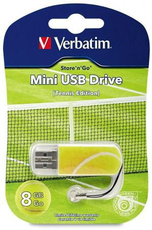 Флешка USB 8Gb Verbatim Mini Sport Edition 98511 USB2.0 теннис