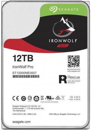 Жесткий диск 3.5" 12 Tb 7200rpm 256Mb cache Seagate Ironwolf Pro SATAIII ST12000NE0007