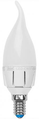 Лампа светодиодная свеча Uniel Merli E14 6W 3000K LED-CW37-6W/WW/E14/FR ALM01WH