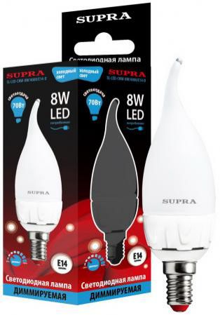 Лампа светодиодная Supra SL-LED-CNW-8W/4000/E14-D