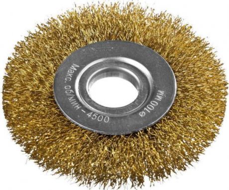 Кордщетка DEXX 35101-100 дисковая для УШМ витая сталь0.3мм 100мм/22мм