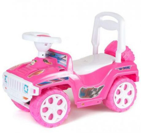 Каталка-машинка R-Toys Mini Formula 1 пластик от 10 месяцев на колесах розовый ОР856