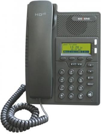 SIP-телефон Escene ES205-PN "ES205-PN 2 SIP аккаунта, 128x64 LCD-дисплей, 4 программируемы клавиши, XML/LDAP, регулируемая подставка, 2xRJ45, POE, EP+