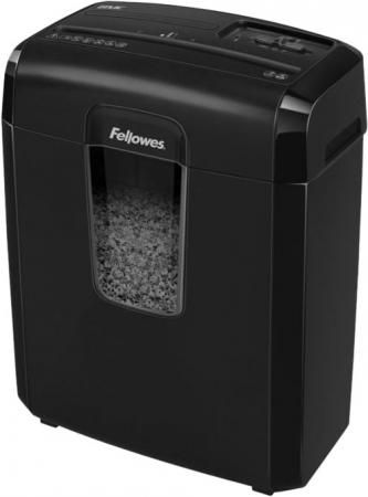 Шредер Fellowes MicroShred 8MC (секр.P-4)/фрагменты/8лист./14лтр./скобы/пл.карты