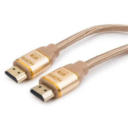 Кабель HDMI 1м Cablexpert CC-G-HDMI03-1M круглый золотистый CC-G-HDMI03