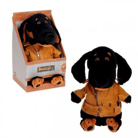 Мягкая игрушка собака Зайка Ми Ваксон в косухе 25 см искусственный мех текстиль пластмасса наполнитель
