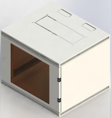 Шкаф 19" настенный 6U 600x350, дверь стекло-металл, серый, NT WALLBOX LIGHT 6-63 G