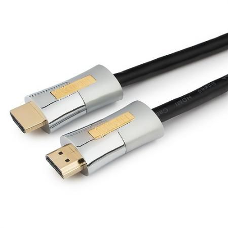 Кабель HDMI 1м Cablexpert CC-P-HDMI01-1M круглый черный CC-P-HDMI01